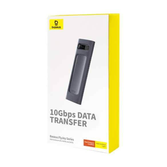 Baseus FlyJoy Series | Obudowa kieszeń dysku SSD M.2 NVMe SATA USB-C Typ-C (Gen2) + kabel