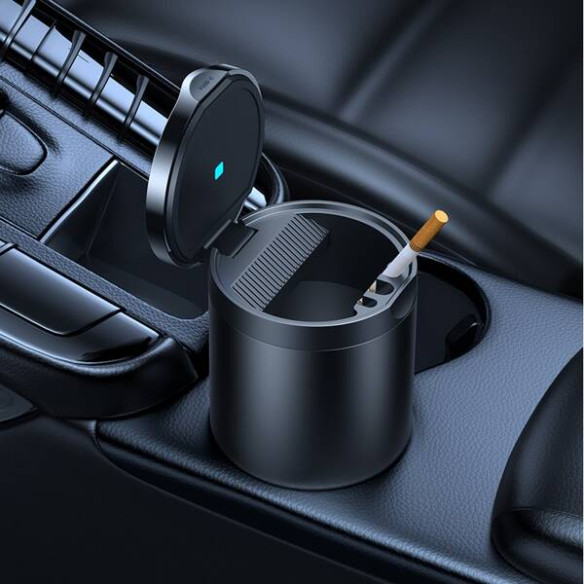 Baseus Premium Car Ashtray II | Popielniczka samochodowa biurowa podświetlana LED, kosz na śmieci do samochodu