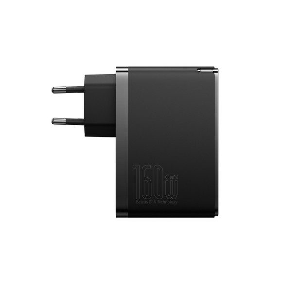 Baseus GaN5 Pro | Ładowarka sieciowa zasilacz 3x USB-C USB-A 160W Power Delivery 3.0 QC 4.0 Huawei SCP FCP AFC PPS + kabel