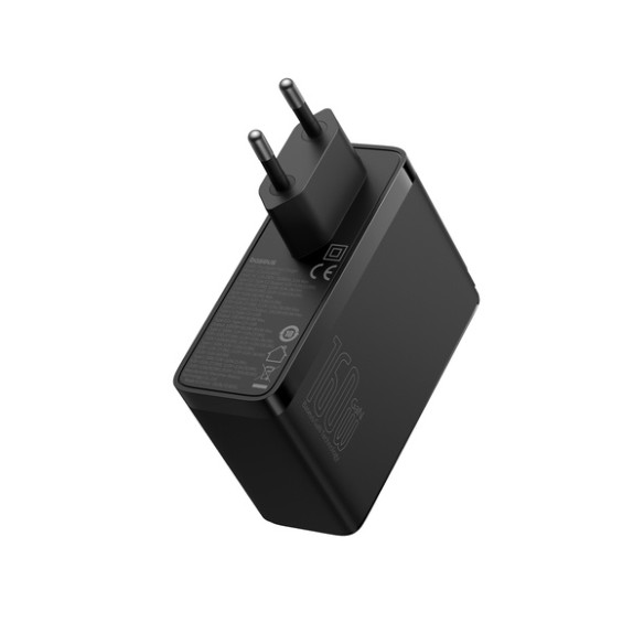 Baseus GaN5 Pro | Ładowarka sieciowa zasilacz 3x USB-C USB-A 160W Power Delivery 3.0 QC 4.0 Huawei SCP FCP AFC PPS + kabel