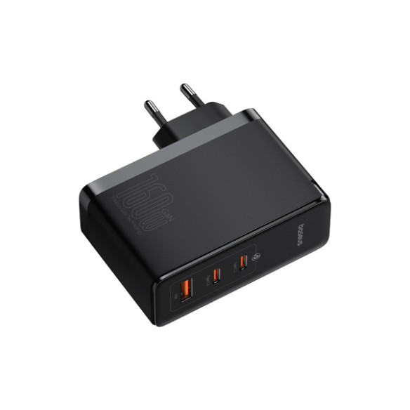 Baseus GaN5 Pro | Ładowarka sieciowa zasilacz 3x USB-C USB-A 160W Power Delivery 3.0 QC 4.0 Huawei SCP FCP AFC PPS + kabel