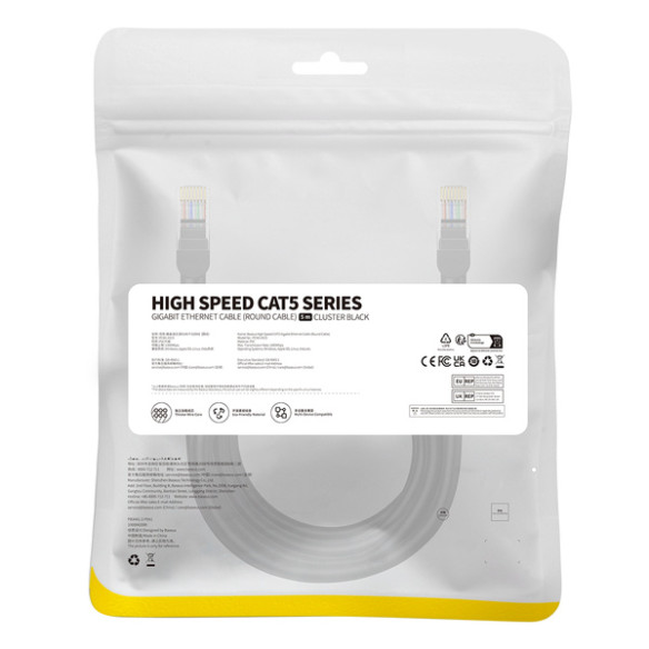 Baseus High Speed CAT5 | Kabel internetowy RJ45 5m EOL
