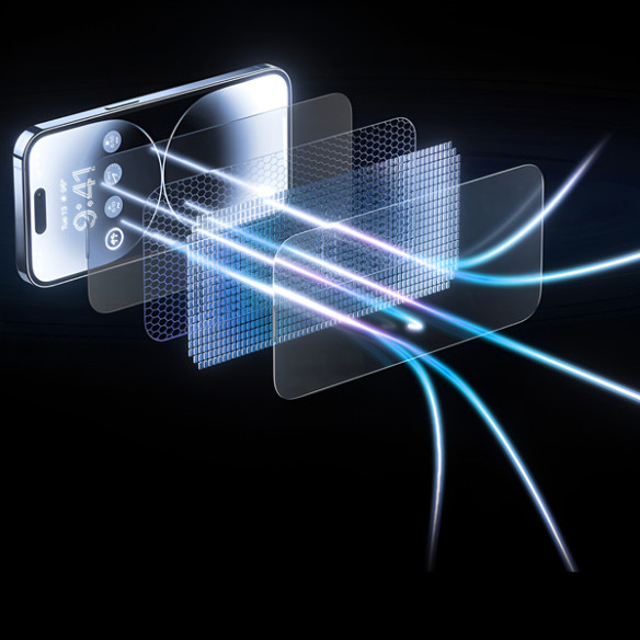 Baseus Sapphire P60057505203-00 | Szkło hartowane prywatyzujące ochronne pełne 9H do Apple iPhone 15 / iPhone 16 + aplikator