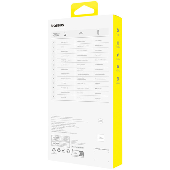 Baseus Sapphire P60057505203-03 | Szkło hartowane prywatyzujące ochronne pełne 9H do Apple iPhone 15 Pro Max + aplikator