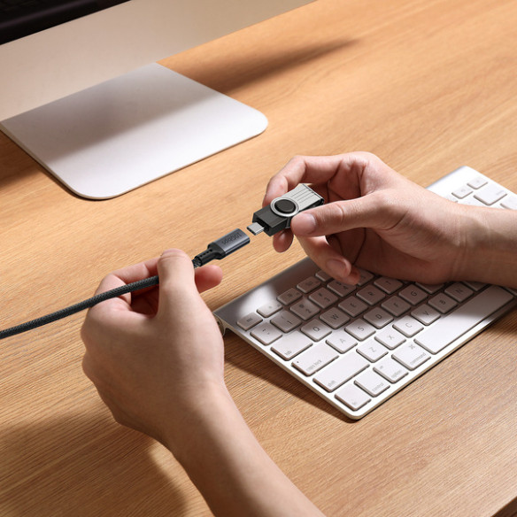 Baseus High Definition | Kabel przedłużacz przejściówka przewód USB-C męski - USB-C żeński 10Gb/s 1m