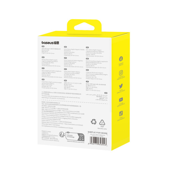 Baseus MagPro | Uniwersalny uchwyt samochodowy magnetyczny MagSafe regulowany telefonu na deskę kokpit