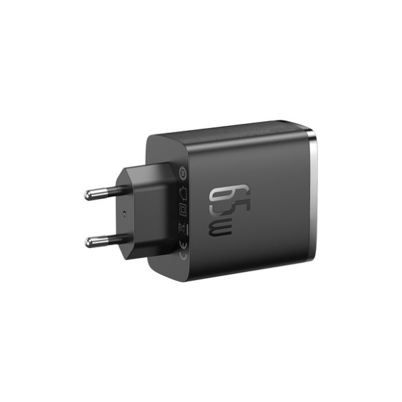 Baseus GaN5 Cube Pro | Ładowarka sieciowa zasilacz 3x USB-C USB-A 65W Power Delivery 3.0 QC 3.0 Huawei SCP FCP AFC PPS