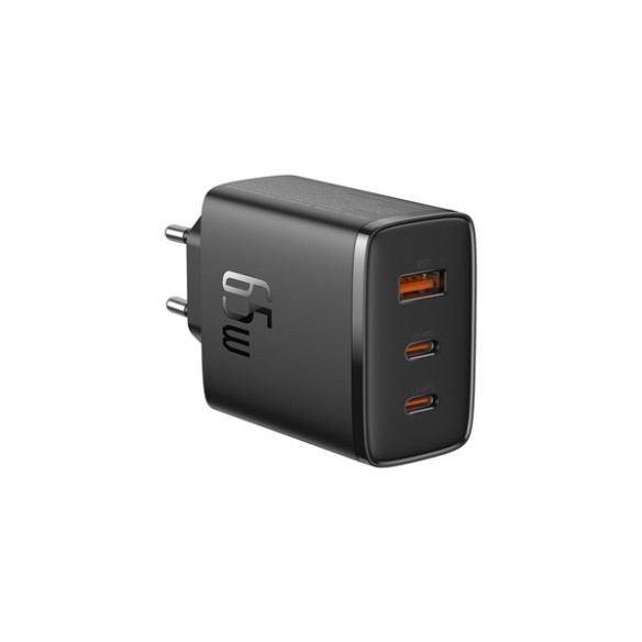 Baseus GaN5 Cube Pro | Ładowarka sieciowa zasilacz 3x USB-C USB-A 65W Power Delivery 3.0 QC 3.0 Huawei SCP FCP AFC PPS
