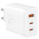Baseus GaN5 Cube Pro | Ładowarka sieciowa zasilacz 3x USB-C USB-A 65W Power Delivery 3.0 QC 3.0 Huawei SCP FCP AFC PPS