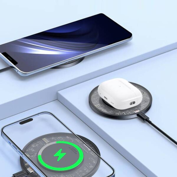 Baseus Simple 2 | Szybka ładowarka indukcyjna bezprzewodowa Qi 15W