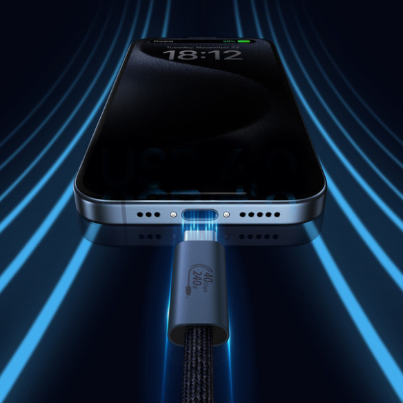 Baseus Flash Series 2 | Kabel USB-C Type-C USB4 240W PD 3.1 8K60Hz 40Gb/s 1m