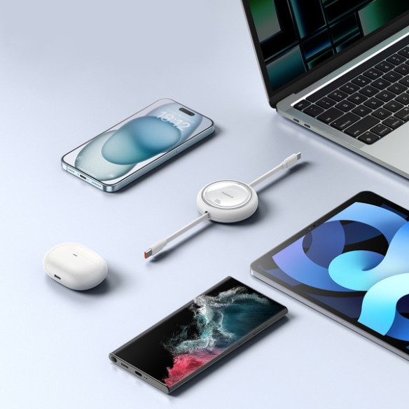 Baseus Free2Draw Mini | Kabel z regulacją długości USB-C Type-C Power Delivery 100W 1m 