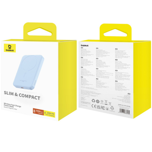 Baseus Magnetic Mini | Power Bank 5000mAh 20W z ładowaniem bezprzewodowym MagSafe