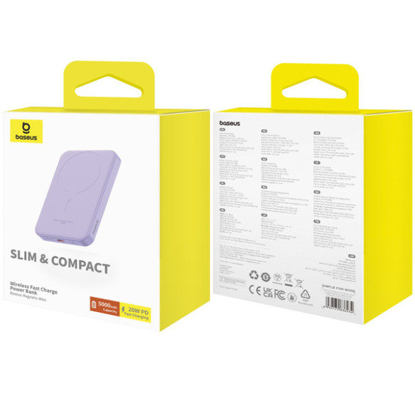 Baseus Magnetic Mini | Power Bank 5000mAh 20W z ładowaniem bezprzewodowym MagSafe