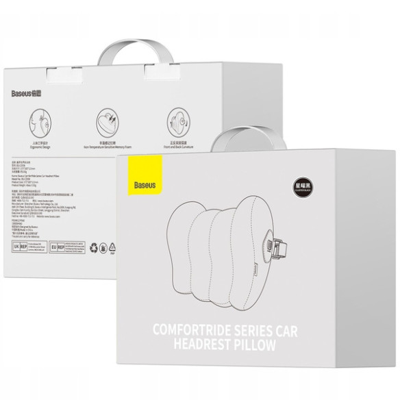Baseus ComfortRide | Poduszka podróżna na zagłówek do samochodu z pianką memory
