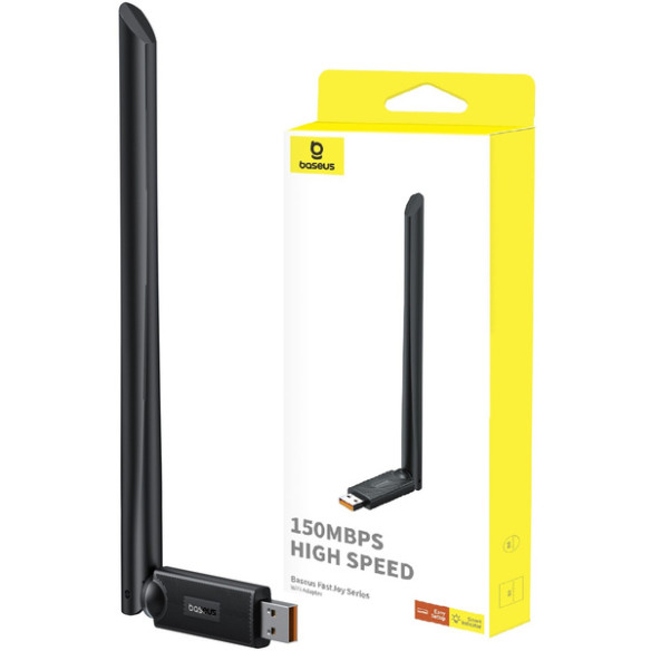 Baseus FastJoy WiFi | Karta sieciowa adapter WiFi USB do komputera laptopa zewnętrzna 2.4 GHz 150Mbps