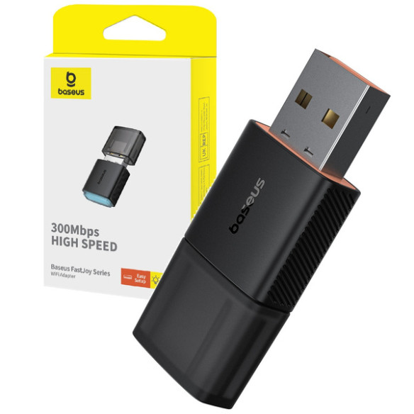 Baseus FastJoy WiFi | Karta sieciowa adapter WiFi USB do komputera laptopa zewnętrzna 2.4 GHz 300Mbps
