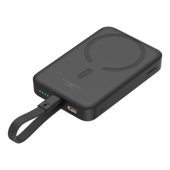 Baseus Magnetic Mini | Power Bank 10000mAh 20W USB-C z ładowaniem bezprzewodowym MagSafe z kablem Lightning (do iPhone)