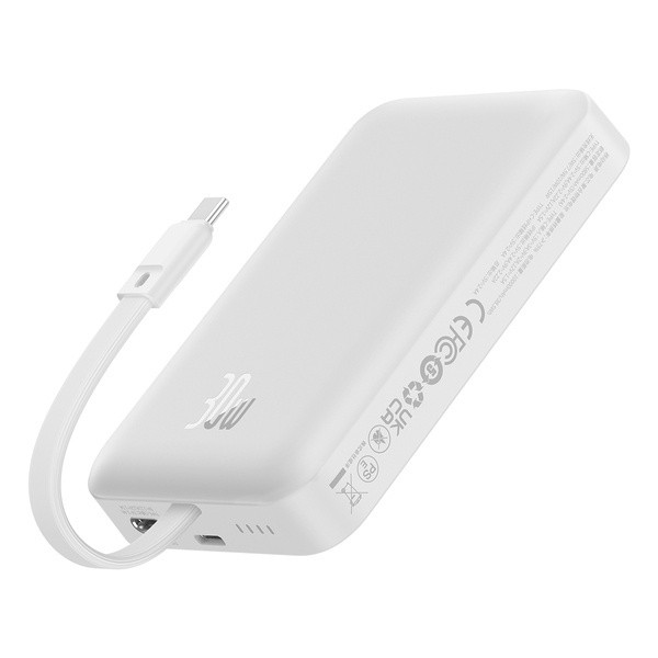 Baseus Magnetic Mini | Power Bank 10000mAh 30W USB-C z ładowaniem bezprzewodowym MagSafe z kablem Type-C