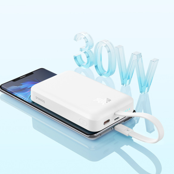 Baseus Magnetic Mini | Power Bank 10000mAh 30W USB-C z ładowaniem bezprzewodowym MagSafe z kablem Type-C