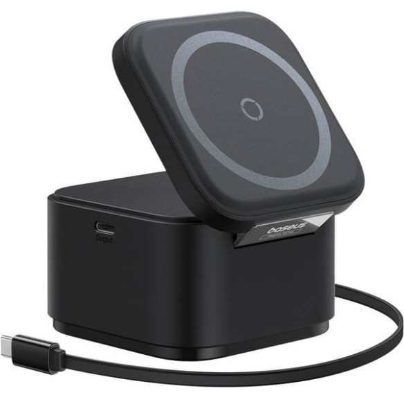 Baseus MagPro 2-in-1 | Ładowarka indukcyjna 25W do iPhone (MagSafe) + słuchawki AirPods + port USB-C Type-C pod ładowarkę indukc