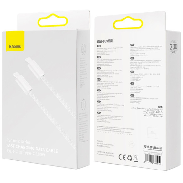 Baseus Dynamic Series | Kabel USB-C Type-C 100W Power Delivery Quick Charge 2m