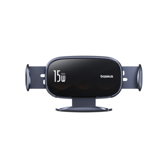 Baseus LightChaser Series Triple-Coil Wireless Charging Electric Car Mount Cluster Black