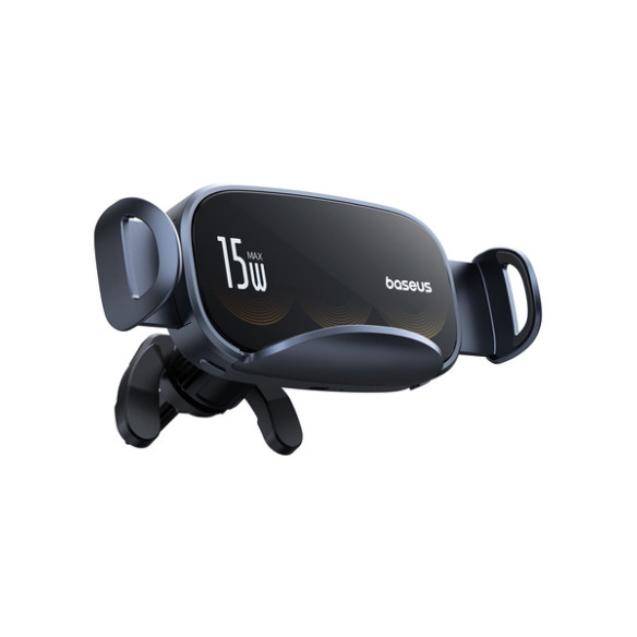 Baseus LightChaser Series Triple-Coil Wireless Charging Electric Car Mount Cluster Black