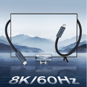 Baseus Flash 2 USB4 | Kabel USB-C do USB-C 240W | Szybkie Ładowanie i Transfer 20Gb/s  4K60Hz | 1.8m | Czarny