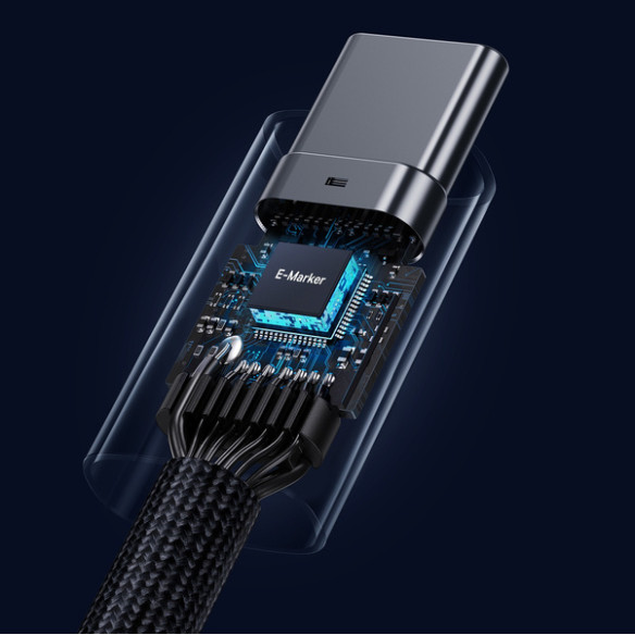 Baseus Flash 2 USB4 | Kabel USB-C do USB-C 240W | Szybkie Ładowanie i Transfer 20Gb/s  4K60Hz | 1.8m | Czarny