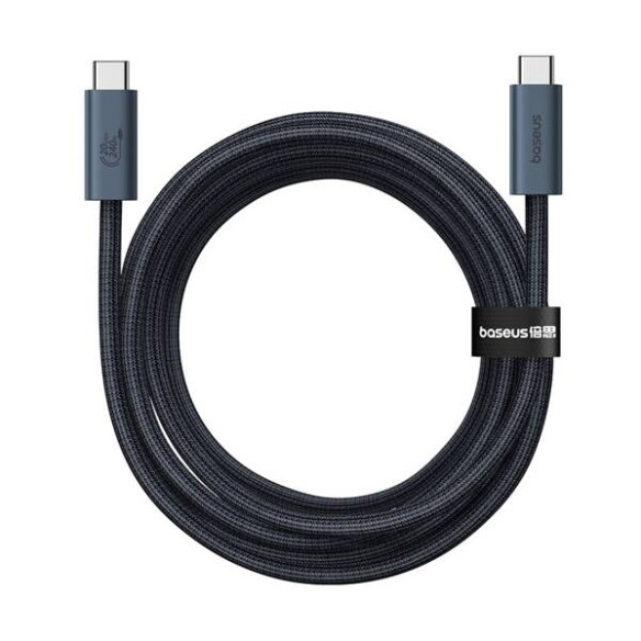 Baseus Flash 2 USB4 | Kabel USB-C do USB-C 240W | Szybkie Ładowanie i Transfer 20Gb/s  4K60Hz | 1.8m | Czarny