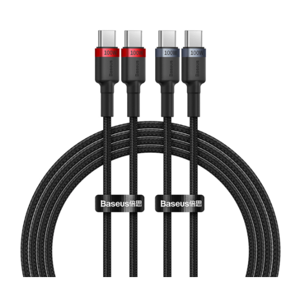 Baseus Cafule Charging Cable | Zestaw kabli USB-C USB Typ-C 100W ,  Szybkie ładowanie, Transmisja danych, 1m