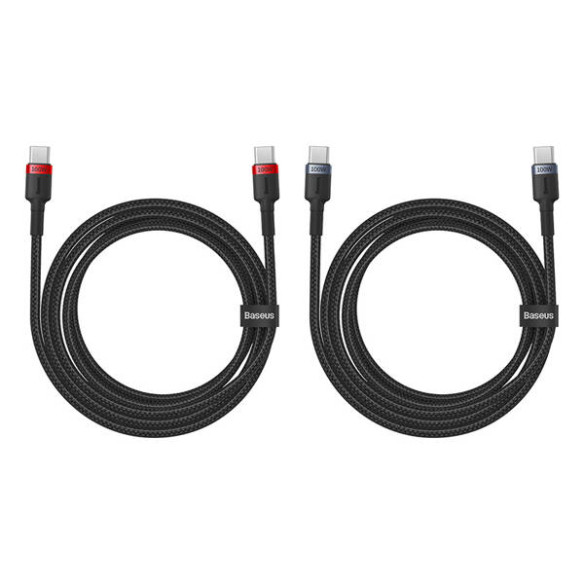 Baseus Cafule Charging Cable | Zestaw kabli USB-C USB Typ-C 100W , Szybkie ładowanie, Transmisja danych, 2m