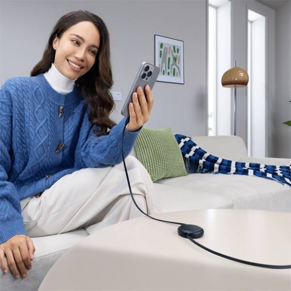 Baseus Free2Pull Mini  | Kabel zwijany, z szybkim ładowaniem, przewód, USB-C Typ-C 60W, czarny, 1m