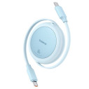 Baseus Free2Pull Mini | Kabel zwijany, z szybkim ładowaniem, przewód, USB-C Typ-C 60W, niebieski, 1m