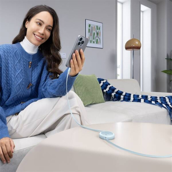 Baseus Free2Pull Mini | Kabel zwijany, z szybkim ładowaniem, przewód, USB-C Typ-C 60W, niebieski, 1m