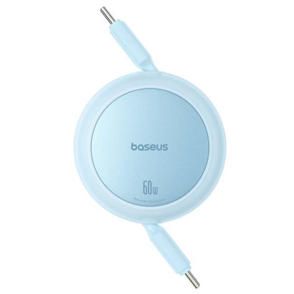 Baseus Free2Pull Mini | Kabel zwijany, z szybkim ładowaniem, przewód, USB-C Typ-C 60W, niebieski, 1m