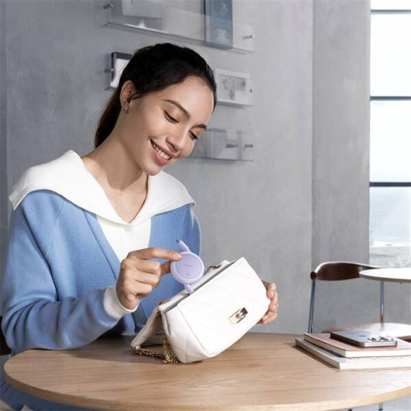 Baseus Free2Pull Mini | Kabel zwijany, z szybkim ładowaniem, przewód, USB-C Typ-C 60W, fioletowy, 1m