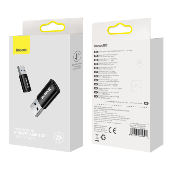 Baseus Ingenuity Series | Adapter przejściówka z USB-A do USB-C OTG 10Gb/s