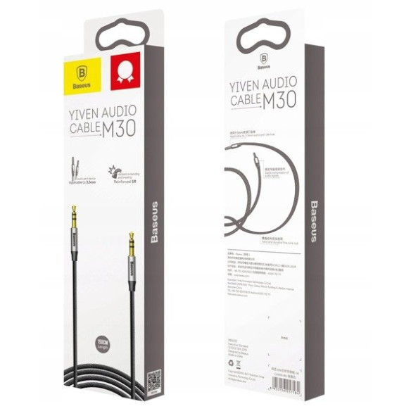 Baseus Yiven Audio M30 | Kabel AUX Audio Mini Jack 3.5mm - Mini Jack 3.5mm 100cm 