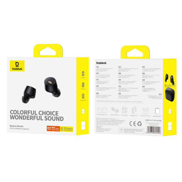 Baseus Bowie E18 | Słuchawki bezprzewodowe Bluetooth 5.3 z etui ładującym