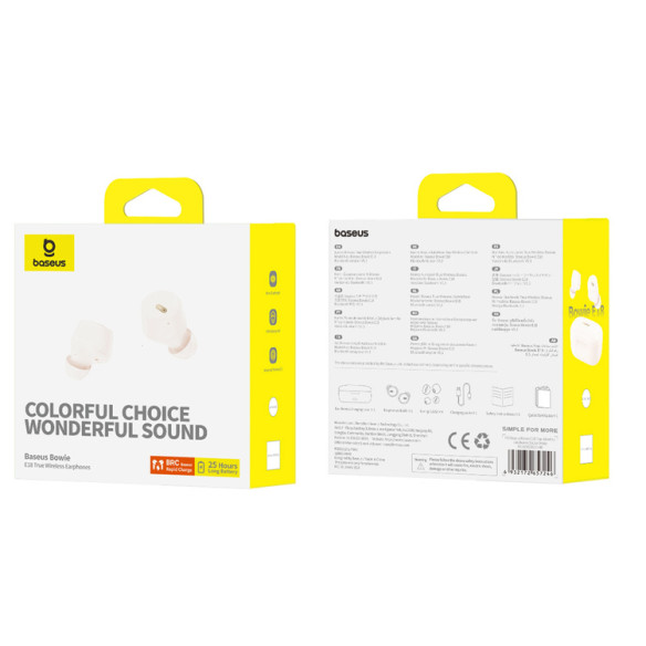 Baseus Bowie | Słuchawki bezprzewodowe Bluetooth 5.3 z etui ładującym
