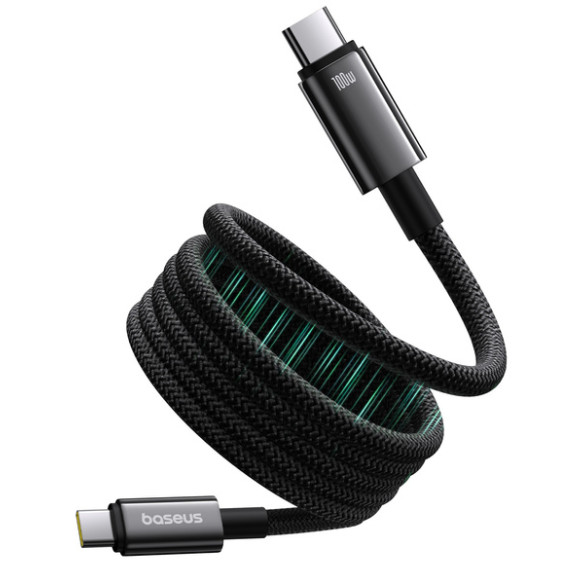 Baseus Tungsten Gold | Magnetyczny kabel, przewód USB-C do USB-C, 100W 1m 