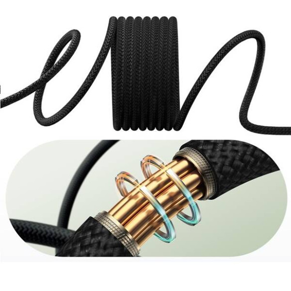 Baseus Tungsten Gold | Magnetyczny kabel, przewód USB-C do USB-C, 100W 1m 