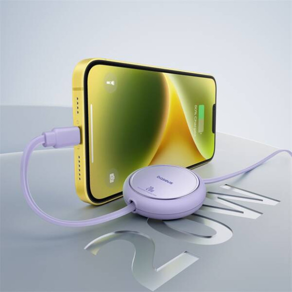  Baseus Free2Pull | Rozwijany kabel, przewód do iPhone, USB-C - Ligtning, Szybkie ładowanie PD 20W, 1m