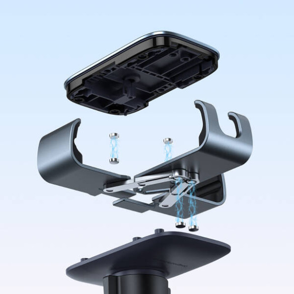 Baseus Metal Age 3 | Uchwyt grawitacyjny do telefonu do kratki nawiewu, szary