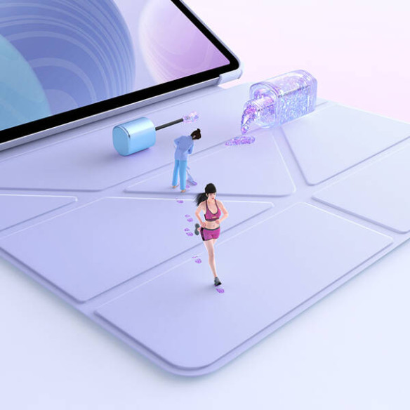 Baseus Minimalist Series | Etui ochronne, Case, Pokrowiec do Apple iPad Pro 11″ (2024), Fioletowy