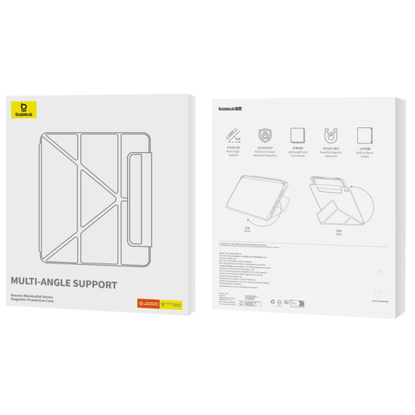 Baseus Minimalist Series | Magnetyczne etui ochronne, Case, Pokrowiec do Apple iPad Pro 11″ (2024), Czarny