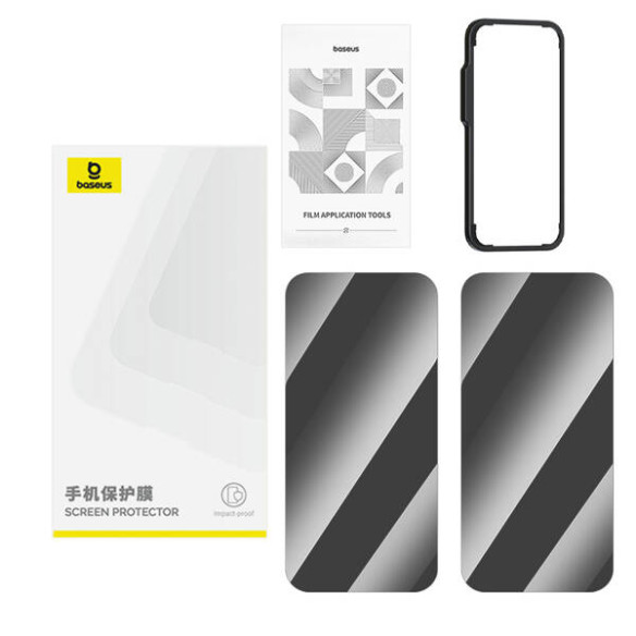 Baseus Superior Series | Szkło hartowane, prywatyzujące do iPhone 11 Pro, Xs, X. 2 sztuki , Z aplikatorem