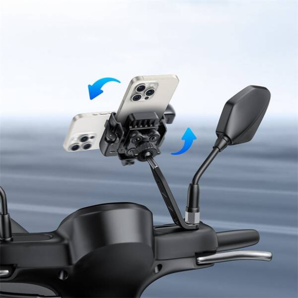 Baseus GoTrip Series | Uchwyt rowerowy, na motor, do telefonu, mocny, uniwersalny, do lusterka